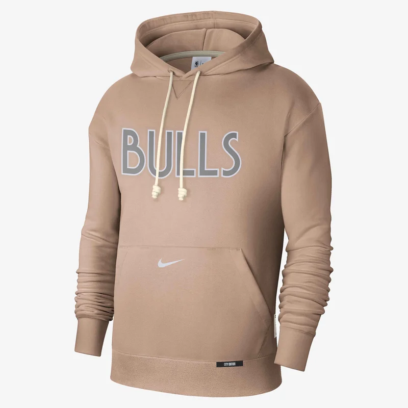Nike Brown Men's NBA Chicago Bulls Standard Issue City Edition Dri-FIT Courtside Hoodie for Men | Best Price UAE